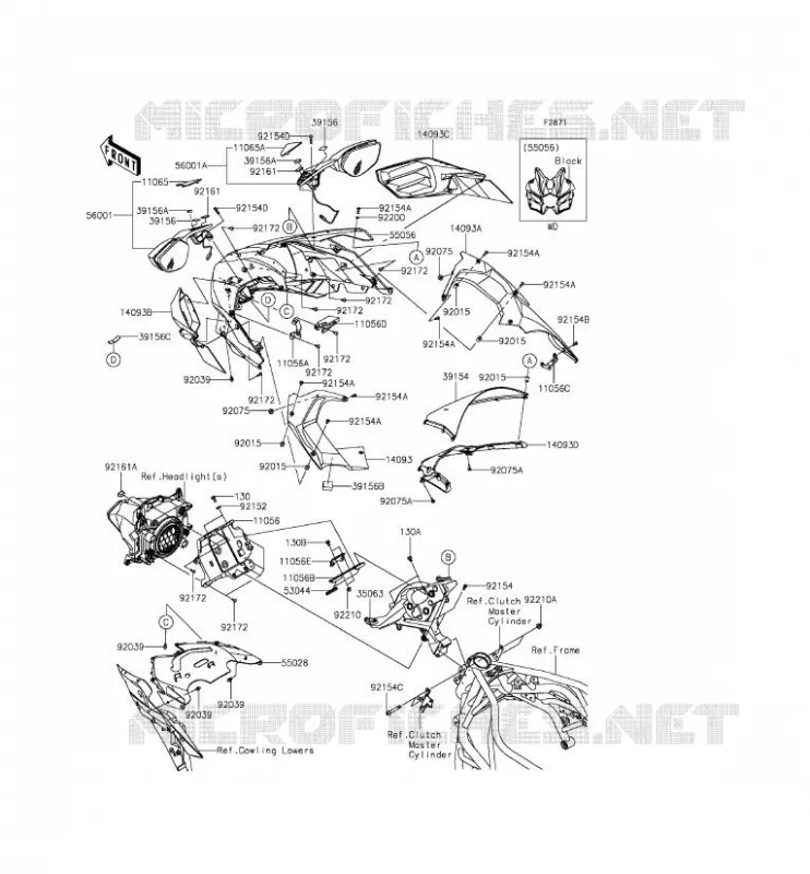 COWLING Kawasaki MOTOS 1000 2015 NINJA H2  ZX1000NFF