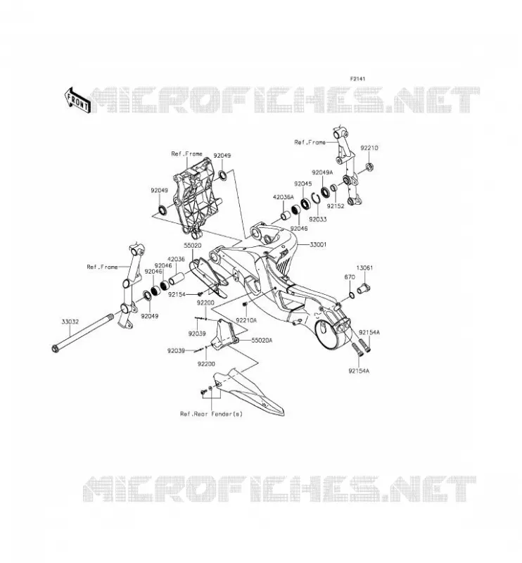 SWINGARM Kawasaki MOTOS 1000 2015 NINJA H2  ZX1000NFF