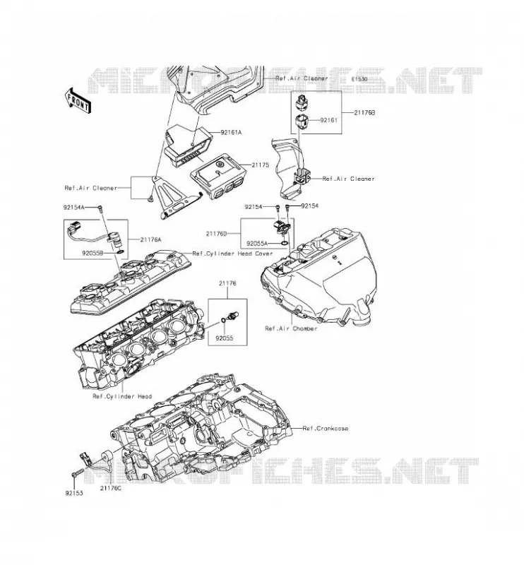 FUEL INJECTION Kawasaki MOTOS 1000 2015 NINJA H2R  ZX1000PFF
