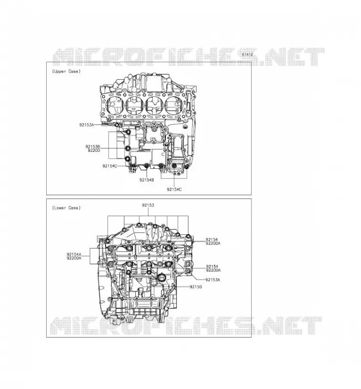 CRANKCASE BOLT Kawasaki MOTOS 1000 2015 NINJA H2R  ZX1000PFF