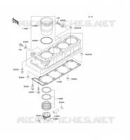 CYLINDER   PISTON  voor Kawasaki ZZR1100 1994