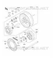 REAR WHEEL   CHAIN voor Kawasaki ZZR1100 1994