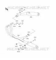 EXHAUST voor Kawasaki ZZR1100 1994