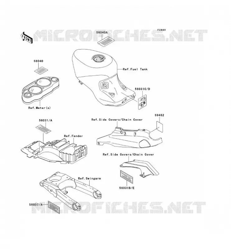 LABELS Kawasaki MOTOS 1100 1994 ZZR1100  ZX1100-D2