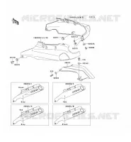 SIDE COVERS   CHAIN COVER voor Kawasaki ZZR1100 1994