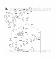 REAR BRAKE voor Kawasaki ZZR1100 1994