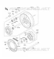 REAR HUB voor Kawasaki ZZR1100 1994