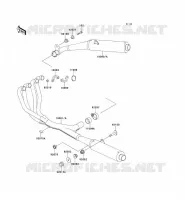 EXHAUST voor Kawasaki ZZR1100 1994