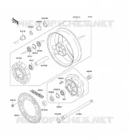 REAR HUB voor Kawasaki ZZR1100 1994