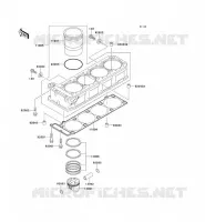 CYLINDER   PISTON  voor Kawasaki ZZR1100 1996