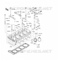 CYLINDER HEAD voor Kawasaki ZZR1100 1996