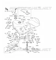 FUEL TANK voor Kawasaki ZZR1100 1996