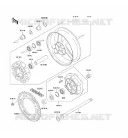 REAR WHEEL   CHAIN voor Kawasaki ZZR1100 1996