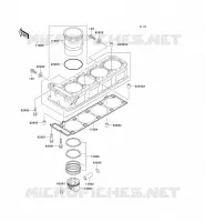 CYLINDER   PISTON  voor Kawasaki ZZR1100 1996