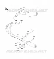 EXHAUST voor Kawasaki ZZR1100 1996