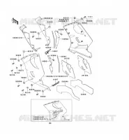 LOWER COWLING voor Kawasaki ZZR1100 1996