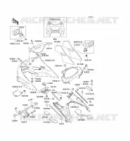 COWLING voor Kawasaki ZZR1100 1996