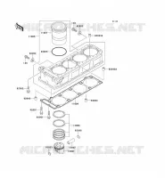 CYLINDER   PISTON  voor Kawasaki ZZR1100 1996