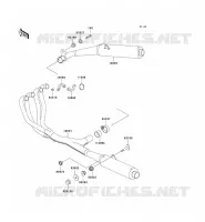 EXHAUST voor Kawasaki ZZR1100 1996