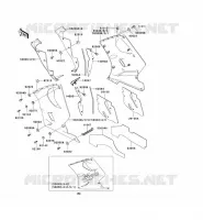 LOWER COWLING voor Kawasaki ZZR1100 1996