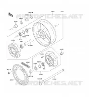 REAR WHEEL   CHAIN voor Kawasaki ZZR1100 1996