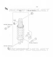 SUSPENSION   SHOCK ABSORBER voor Kawasaki ZZR1100 1996