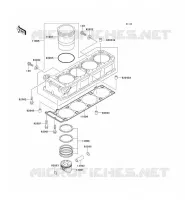 CYLINDER   PISTON  voor Kawasaki ZZR1100 1996