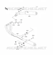 EXHAUST voor Kawasaki ZZR1100 1996