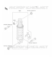 SUSPENSION   SHOCK ABSORBER voor Kawasaki ZZR1100 1996