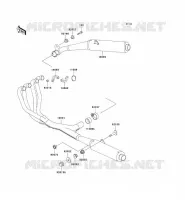 EXHAUST voor Kawasaki ZZR1100 1996