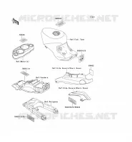 LABELS voor Kawasaki ZZR1100 1996