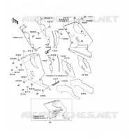 LOWER COWLING voor Kawasaki ZZR1100 1996
