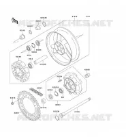 REAR WHEEL   CHAIN voor Kawasaki ZZR1100 1996