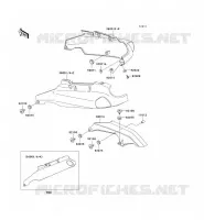 SIDE COVERS   CHAIN COVER voor Kawasaki ZZR1100 1996