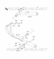 EXHAUST voor Kawasaki ZZR1100 1996