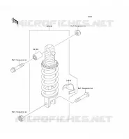 SUSPENSION   SHOCK ABSORBER voor Kawasaki ZZR1100 1996