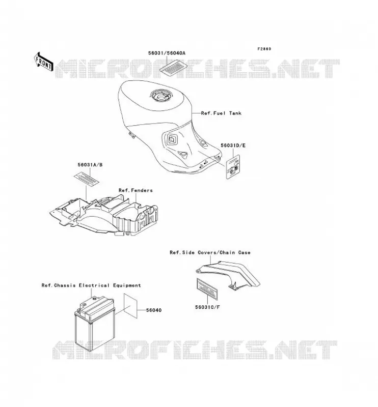 LABELS Kawasaki MOTOS 1100 1996 ZZR1100  ZX1100-D4