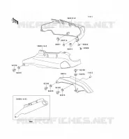 SIDE COVERS   CHAIN COVER voor Kawasaki ZZR1100 1997