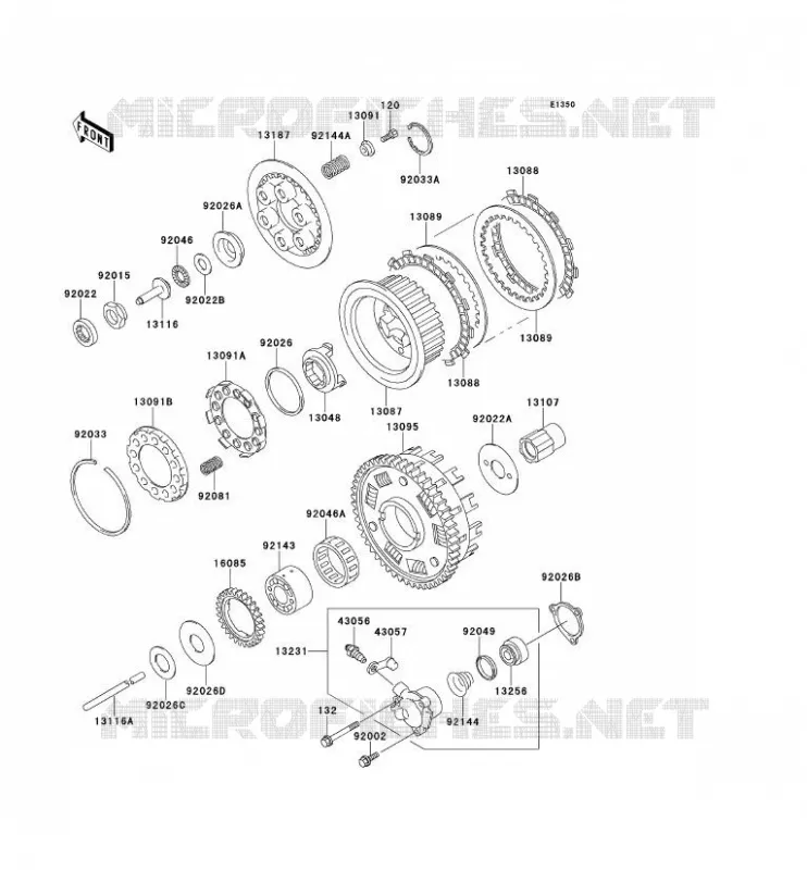 CLUTCH Kawasaki MOTOS 1100 1996 GPZ1100  ZX1100-E2