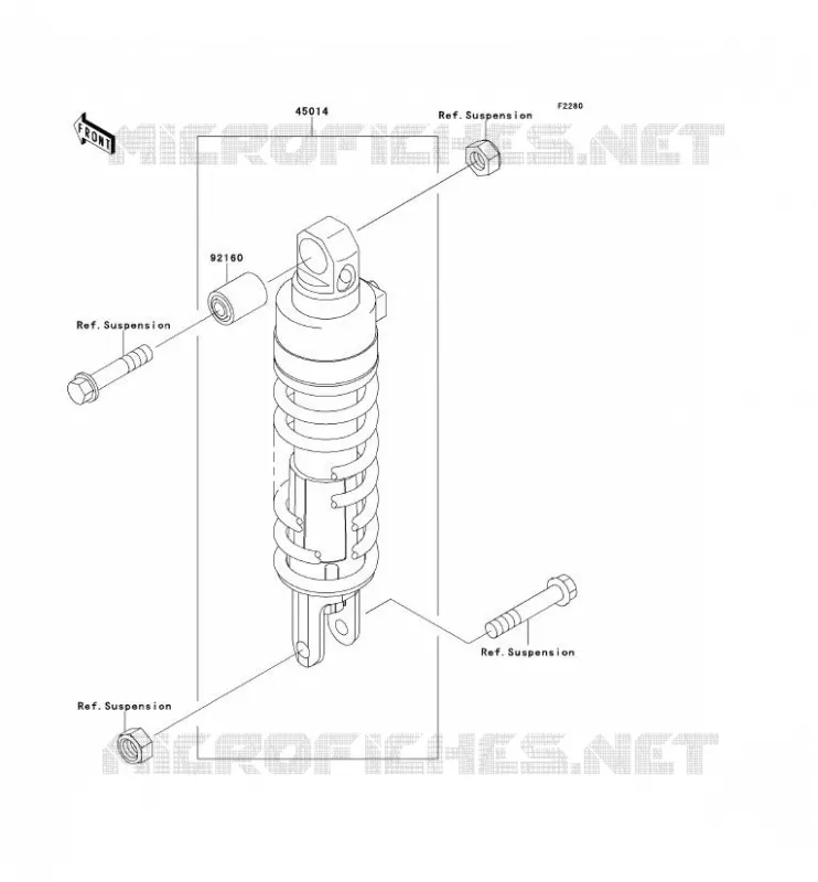 SUSPENSION - SHOCK ABSORBER Kawasaki MOTOS 1100 1996 GPZ1100  ZX1100-E2