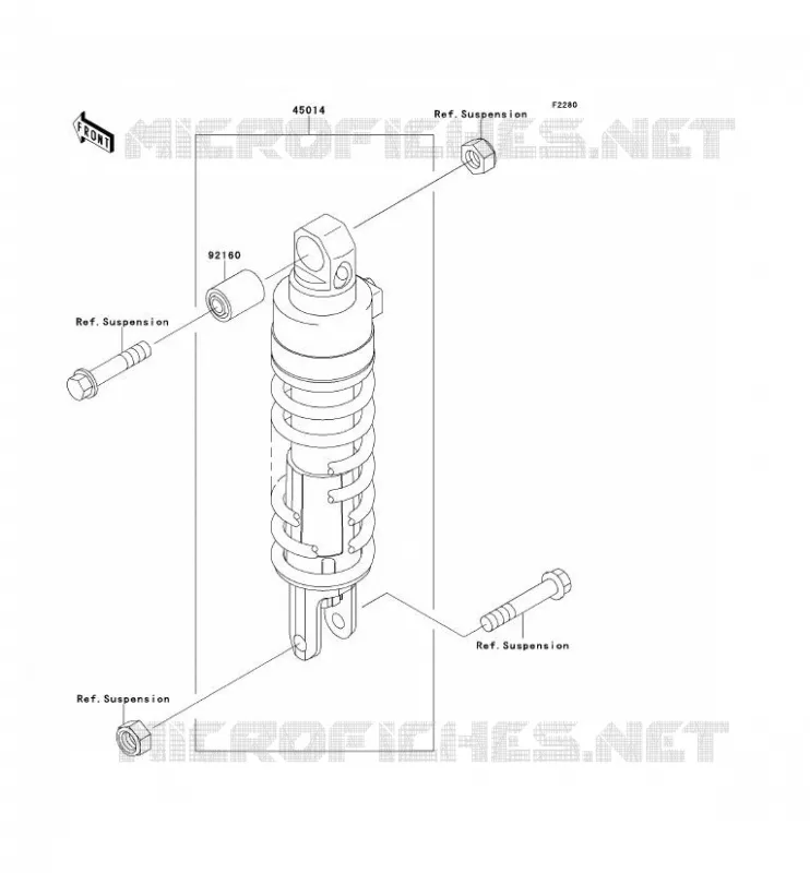 SUSPENSION - SHOCK ABSORBER Kawasaki MOTOS 1100 1996 GPZ1100  ZX1100-E2