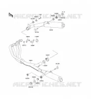 EXHAUST voor Kawasaki GPZ1100 1998