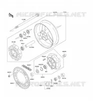 REAR HUB voor Kawasaki GPZ1100 1998