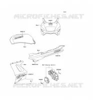 STICKER(RED)(ZX1100 E1/E2/E4) voor Kawasaki GPZ1100 1998