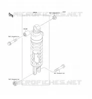 SUSPENSION   SHOCK ABSORBER voor Kawasaki GPZ1100 1998