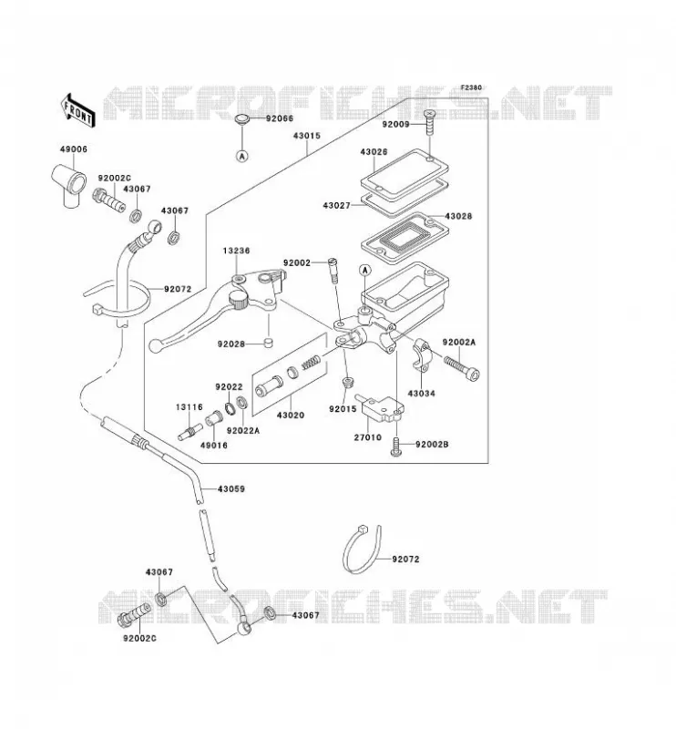 CLUTCH MASTER CYLINDER Kawasaki MOTOS 1100 1996 GPZ1100 ABS  ZX1100-F1