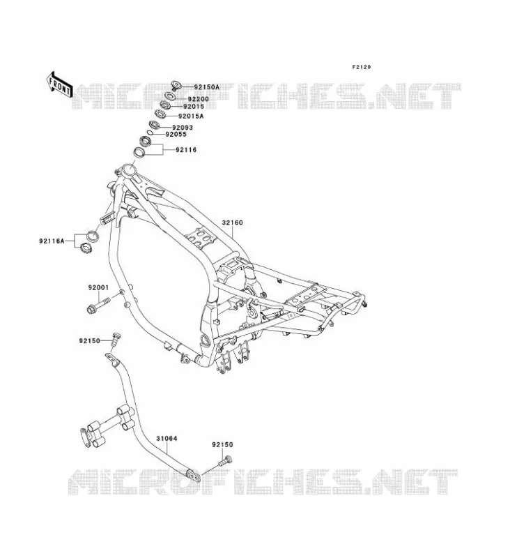 CHASSIS Kawasaki MOTOS 1100 1996 GPZ1100 ABS  ZX1100-F1