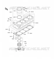 CYLINDER   PISTON  voor Kawasaki ZZR1100 1998
