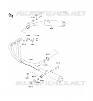 EXHAUST voor Kawasaki ZZR1100 1998