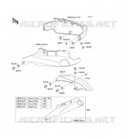 SIDE COVERS   CHAIN COVER voor Kawasaki ZZR1100 1998